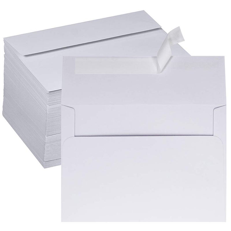 Supla 150 Pcs A7 Invitation Envelopes in White Peel & Seal Self Seal 5 1/4 x 7 1/4 Envelopes 95lbs. Paper Stock for Weddings Shower Invitations Mailings Announcements 5 x 7 Greeting Cards - Image 1